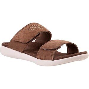 Revitalign Size 11 Mirage Slide Sandal Bison Brown Orthotic Comfort Rubber Sole